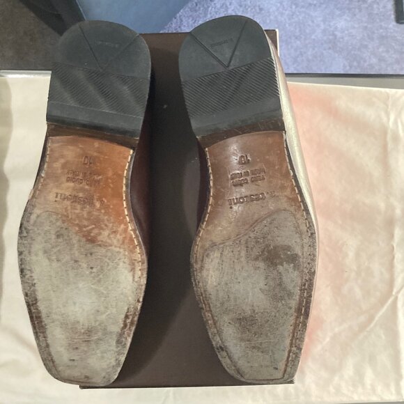 a.testoni Italian-made Loafer/Moccasin  Brown Leather and Caramel Suede, Size 10 main image 6